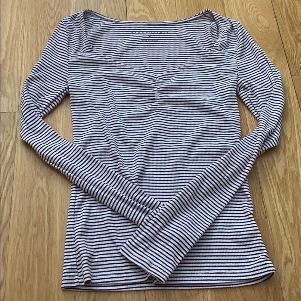 Woman’s striped shirt